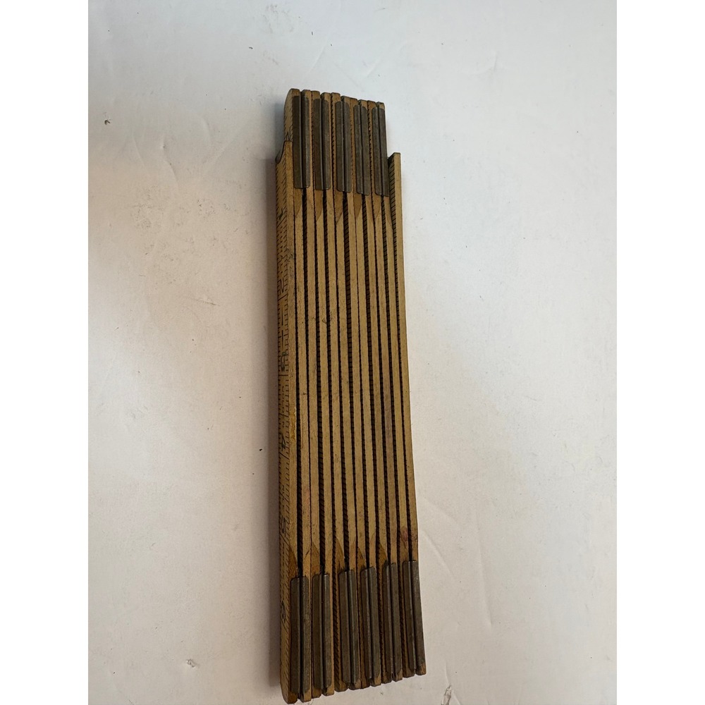Vintage Durall Golden Rule 72 Inch Folding Wood Carpenters Ruler‎ Made in USA - Picture 5 of 6